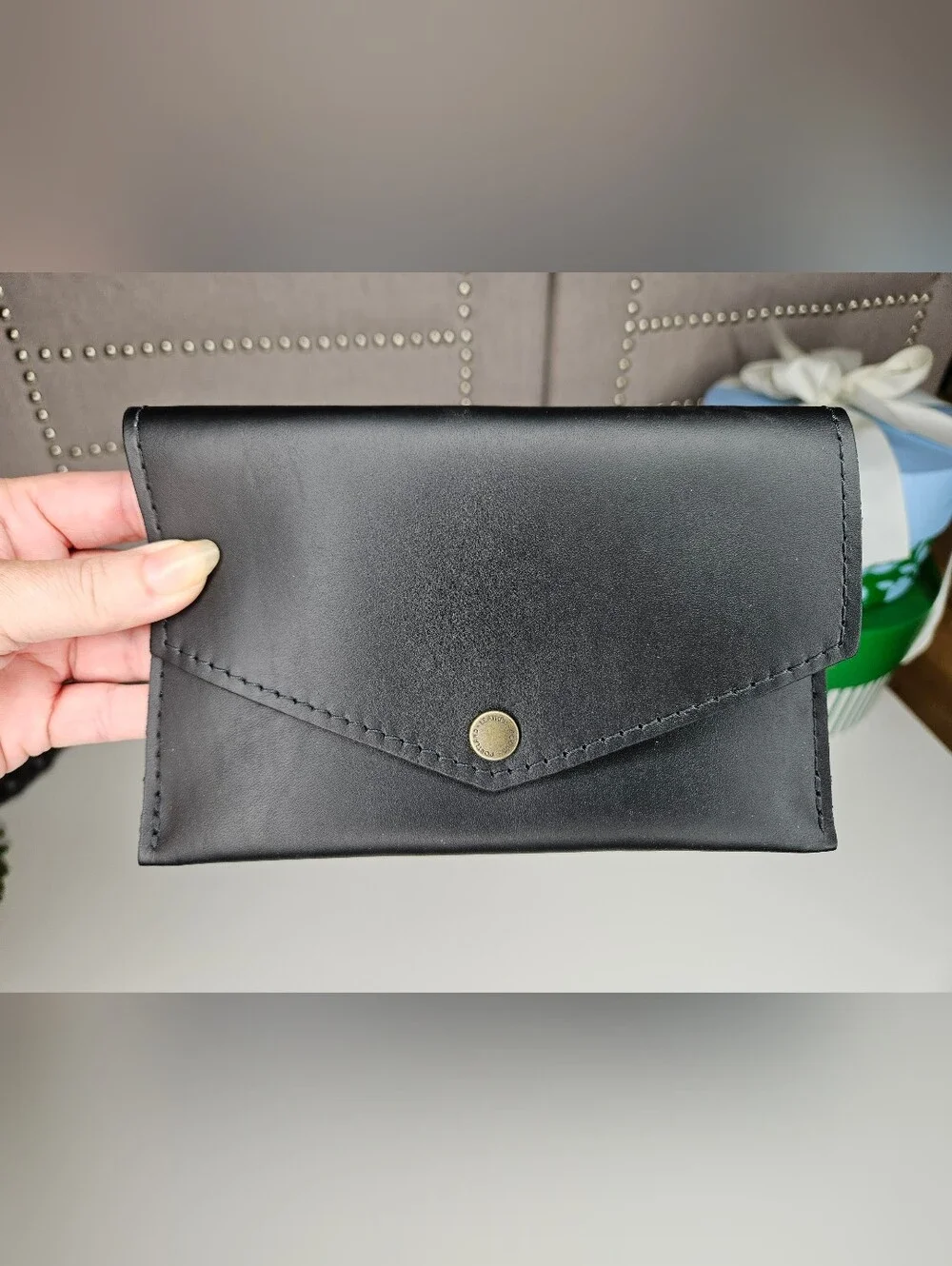 Portland Leather Goods Smooth Black Envelope
